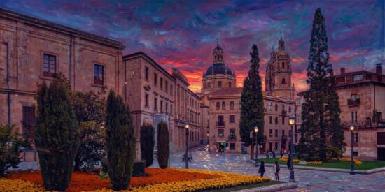 Recreaci&oacute;n de Salamanca estilo Monet. 