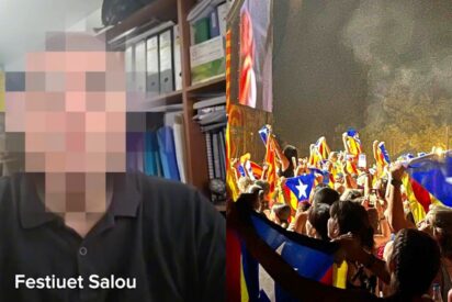 El vigilante y participantes en el Festiuet.