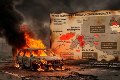 &iquest;Fue un coche el&eacute;ctrico el responsable del incendio que asola Madrid?