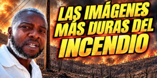 "Es desolador": Ndongo recorre Navas del Rey junto a su alcalde tras el infierno de las llamas