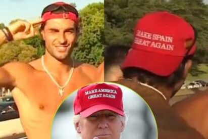 Ferran Torres, Trump y la gorra del 'Make Spain Great Again'.