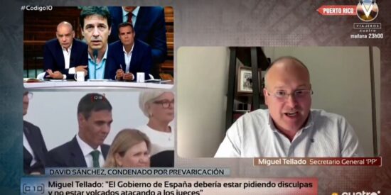 Miguel Tellado (PP) en 'C&oacute;digo 10' (Cuatro) 