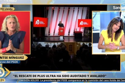 Montse M&iacute;nguez (PSOE) se inmola poniendo la mano en el fuego por el imputado Zapatero y recibe un garrotazo de Ana Terradillos