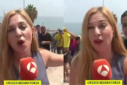 Troleo colosal a una reportera de Antena 3 por decir que a Ceuta est&aacute;n llegando familias enteras, mujeres y ni&ntilde;os