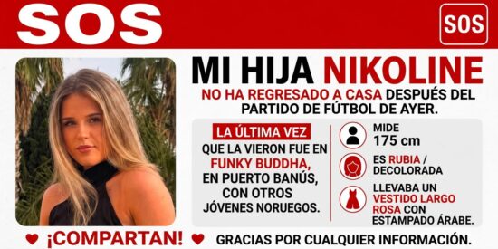 La Polic&iacute;a detiene a un hombre 'normal', casado y con hijos, por la muerte de la noruega Nikoline Piwoni H&oslash;ie en Mijas