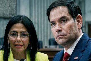 La chavista Delcy y Marco Rubio