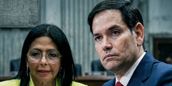 La chavista Delcy y Marco Rubio