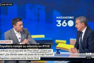 Zapatero aparece en TVE con la alfombra roja de Javier Ruiz, tremendamente nervioso y neg&aacute;ndolo todo