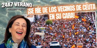&iexcl;Margarita Robles se r&iacute;e de los vecinos de Ceuta en su cara!