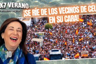 &iexcl;Margarita Robles se r&iacute;e de los vecinos de Ceuta en su cara!
