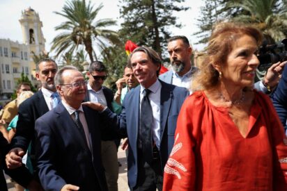 Jos&eacute; Mar&iacute;a Aznar durante su visita a Ceuta.