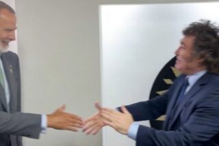 El encuentro del Rey Felipe VI con el argentino Milei en Colombia: "&iexcl;Su Majestad, qu&eacute; placer verlo!"