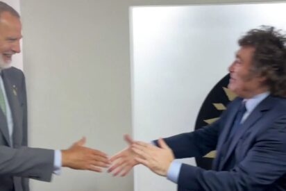 El encuentro del Rey Felipe VI con el argentino Milei en Colombia: "&iexcl;Su Majestad, qu&eacute; placer verlo!"