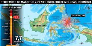 &iexcl;Alerta en Indonesia! Un potente terremoto de magnitud 7,7 sacude el pa&iacute;s