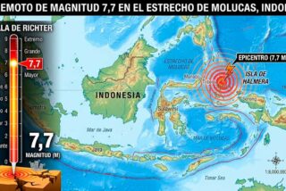 &iexcl;Alerta en Indonesia! Un potente terremoto de magnitud 7,7 sacude el pa&iacute;s
