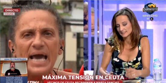 Una vecina de Ceuta apalea a Marta Sanchiz por negar la invasi&oacute;n en Ceuta: &ldquo;&iexcl;Ven y graba todo!&rdquo;