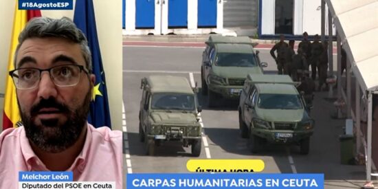 Melchor Le&oacute;n, diputado del PSOE en Ceuta, en 'Espejo P&uacute;blico' (Antena 3) 