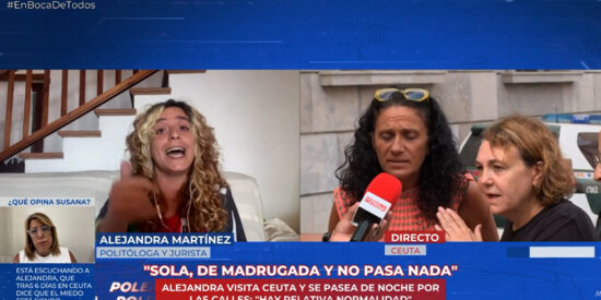 Vecinas de Ceuta liquidan a la reportera de Pablo Iglesias: "Esto es una invasi&oacute;n y estamos abandonados"
