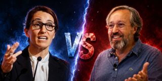 M&oacute;nica Garc&iacute;a, ministra de Sanidad y Juan Carlos Girauta, eurodiputado de VOX