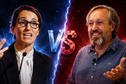 M&oacute;nica Garc&iacute;a, ministra de Sanidad y Juan Carlos Girauta, eurodiputado de VOX