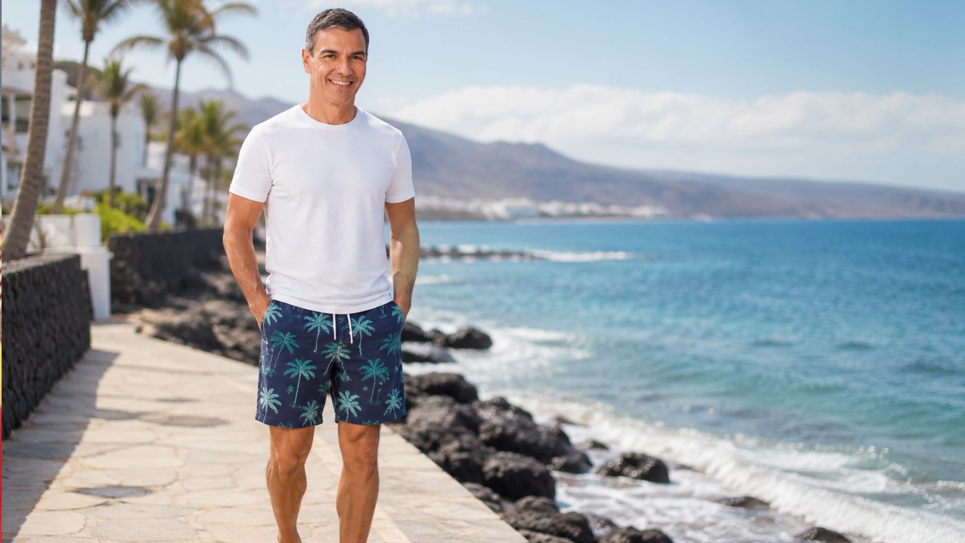 Pedro Sánchez de vacaciones - Imagen generada con IA