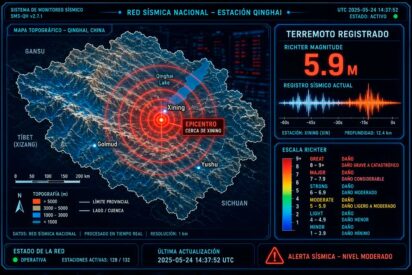 Un terremoto de magnitud 5,9 sacude la provincia china de Qinghai