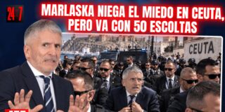 Marlaska dice que en Ceuta hay miedo subjetivo, pero visita la ciudad con 50 guardaespaldas