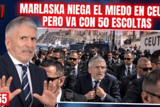 Marlaska dice que en Ceuta hay miedo subjetivo, pero visita la ciudad con 50 guardaespaldas