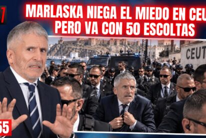 Marlaska dice que en Ceuta hay miedo subjetivo, pero visita la ciudad con 50 guardaespaldas