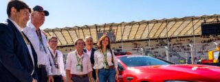 Diaz Ayuso visita el circuito MADRING durante la jornada de clasificaci&oacute;n
