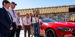 Diaz Ayuso visita el circuito MADRING durante la jornada de clasificaci&oacute;n