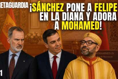 &iexcl;S&aacute;nchez pone a Felipe VI en una diana mientras lame el trasero de Mohamed VI!