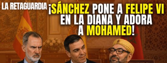 &iexcl;S&aacute;nchez pone a Felipe VI en una diana mientras lame el trasero de Mohamed VI!