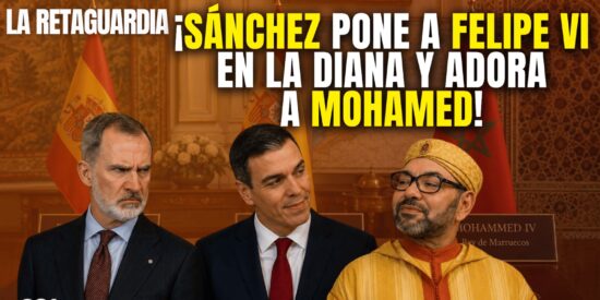 &iexcl;S&aacute;nchez pone a Felipe VI en una diana mientras lame el trasero de Mohamed VI!