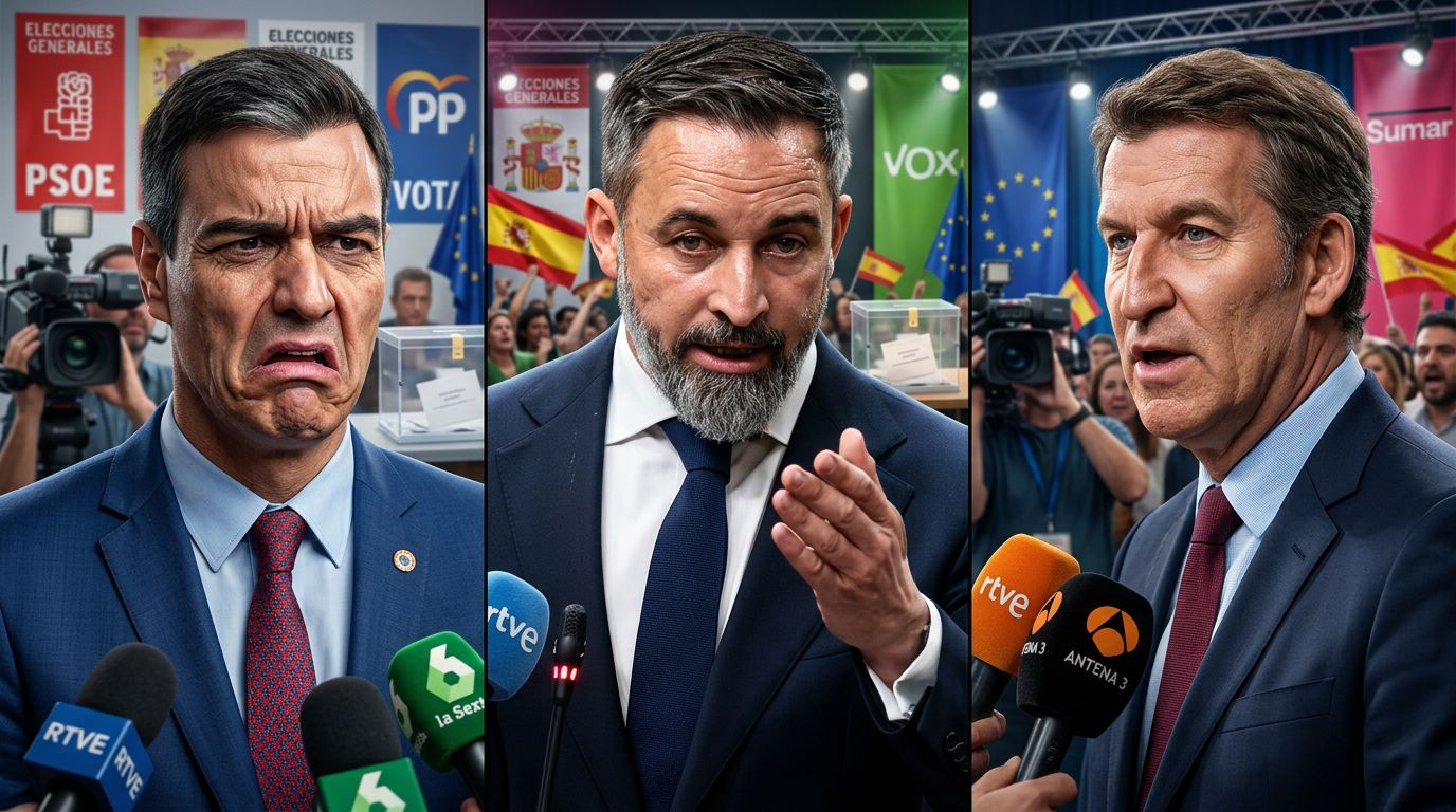 Sánchez, Abascal y Feijóo