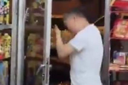 V&iacute;deo del momento en que pegan un balazo en el ojo a un comerciante en Murcia