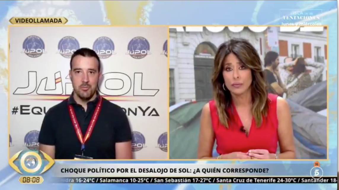 Un portavoz policial zasquea al &lsquo;bildudelegado&rsquo; del Gobierno en Madrid con una pregunta colosal sobre la acampada de Sol