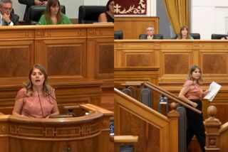 Itziar Asenjo, diputada expulsada del pleno de Castilla-La Mancha.