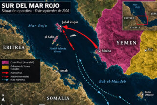 Mar Rojo: los fan&aacute;ticos hut&iacute;es aliados de Ir&aacute;n avanzan en Yemen y pueden cerrar ya el estrecho de Bab el-Mandeb