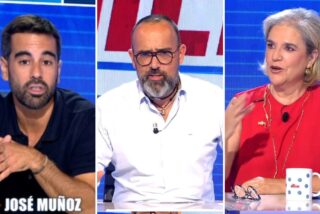 Jos&eacute; Mu&ntilde;oz (PSOE), Risto Mejide y Pilar Rahola en 'Todo es mentira' (Cuatro)