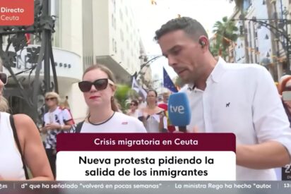 El reportero de TVE, a lo suyo.