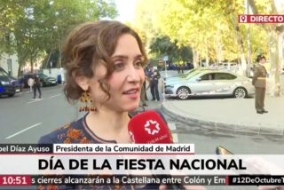 Ayuso, feliz el D&iacute;a de la Hispanidad: "Es el &uacute;ltimo desfile de S&aacute;nchez"