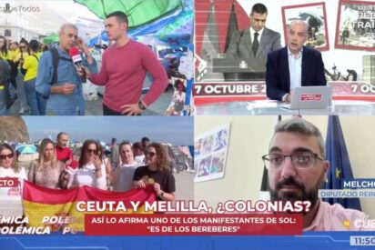 Un mamarracho en la acampada de Sol niega que Ceuta sea espa&ntilde;ola y se lleva una lecci&oacute;n de patriotismo de unas mujeres caballas