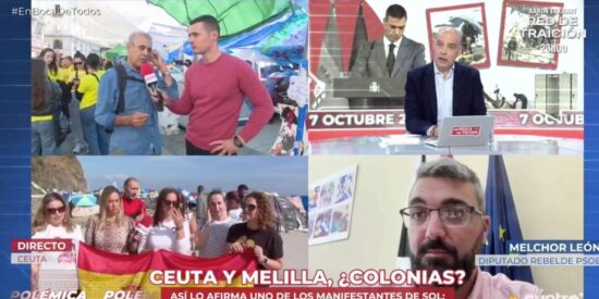 Un mamarracho en la acampada de Sol niega que Ceuta sea espa&ntilde;ola y se lleva una lecci&oacute;n de patriotismo de unas mujeres caballas