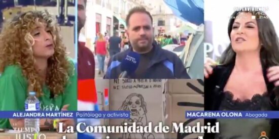 Macarena Olona retrata a la activista en n&oacute;mina de Pablo Iglesias: "Tu mayor logro es salir pu&ntilde;o en alto con el sobaco peludo"