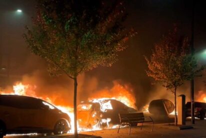 Bilbao arde tras la protesta contra Vito Quiles: coches calcinados y decenas de detenidos