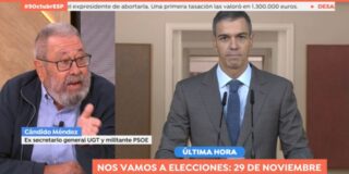 C&aacute;ndido M&eacute;ndez, exsecretario general de UGT, en el plat&oacute; de 'Espejo P&uacute;blico' (Antena 3)