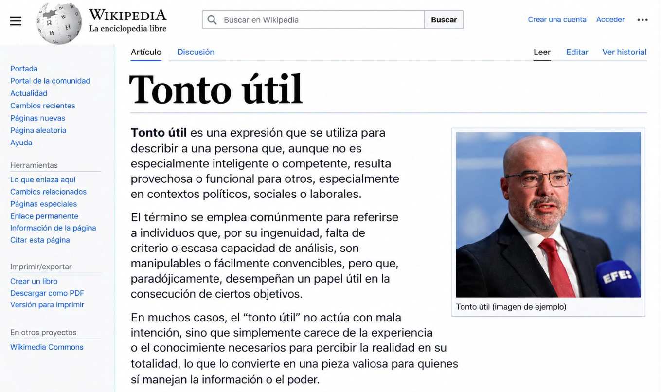 Cachondeo a raudales! Los jóvenes del PP trolean la Wikipedia a cuenta del dimitido delegado del Gobierno en Madrid