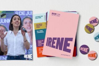 Irene Montero en campa&ntilde;a  de s&iacute; misma. 