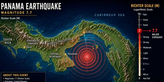 Un terremoto de magnitud 7,7 sacude Panam&aacute; y activa alertas de tsunami en el Pac&iacute;fico